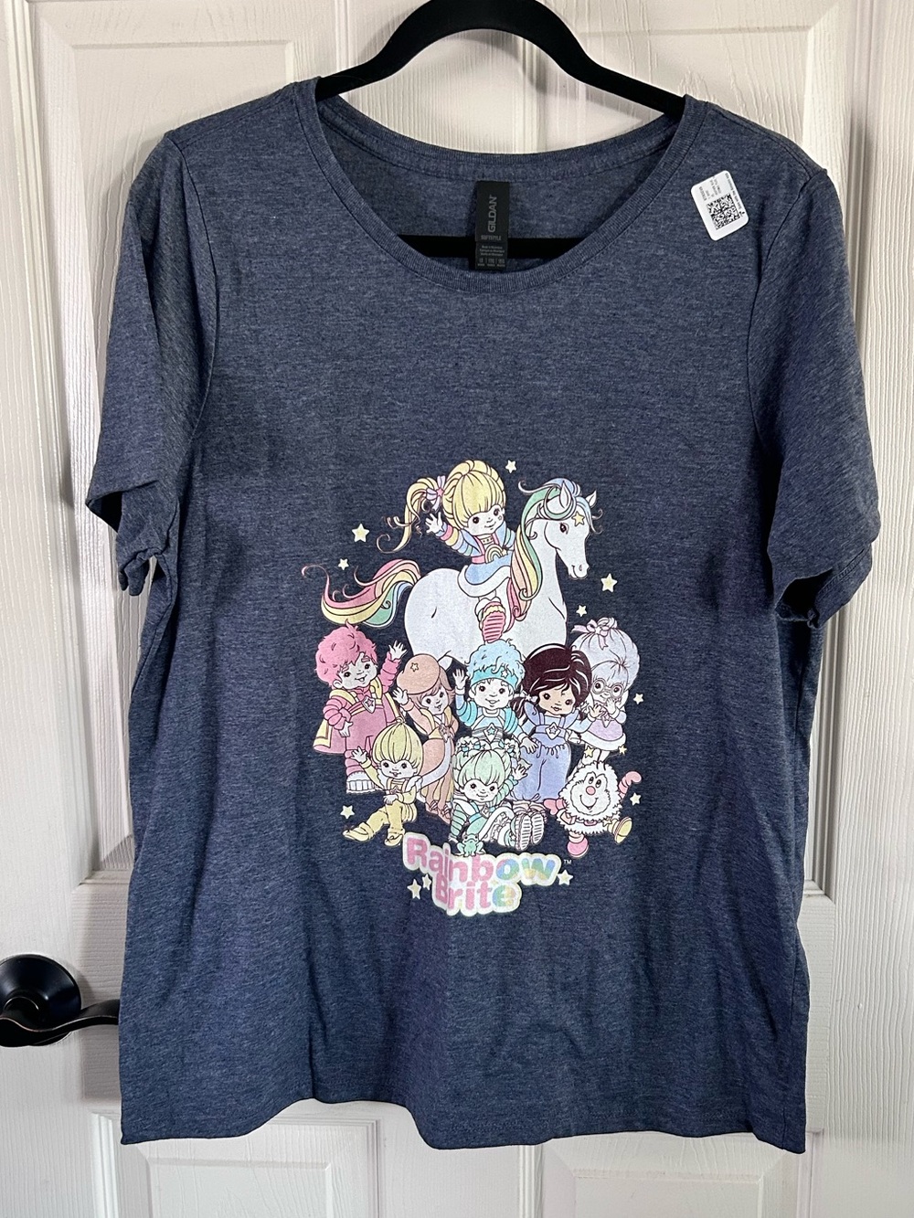 Rainbow Brite Gildan Women’s Graphic Tee Navy Plus Size 1X